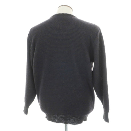 【中古】イニシュマン INIS MEAIN BARNEY NEW YORK別注 アルパカウール Vネック プルオーバーニット ネイビーxブラウン【サイズL】【 状態ランクB 】【 メンズ 】