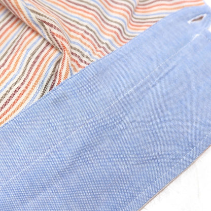 【中古】ゼニアスポーツ Zegna SPORT ストレッチ コットン ボーダー 半袖ポロシャツ オレンジxマルチカラー【サイズM】【 状態ランクB 】【 メンズ 】