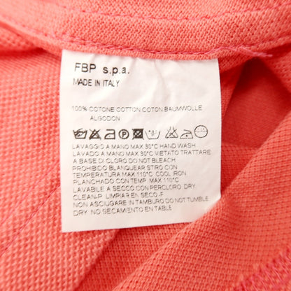 【中古】アヴォンチェリ AVON CELLI 鹿の子調コットン 半袖ポロシャツ サーモンピンク【サイズ50】【 状態ランクB 】【 メンズ 】