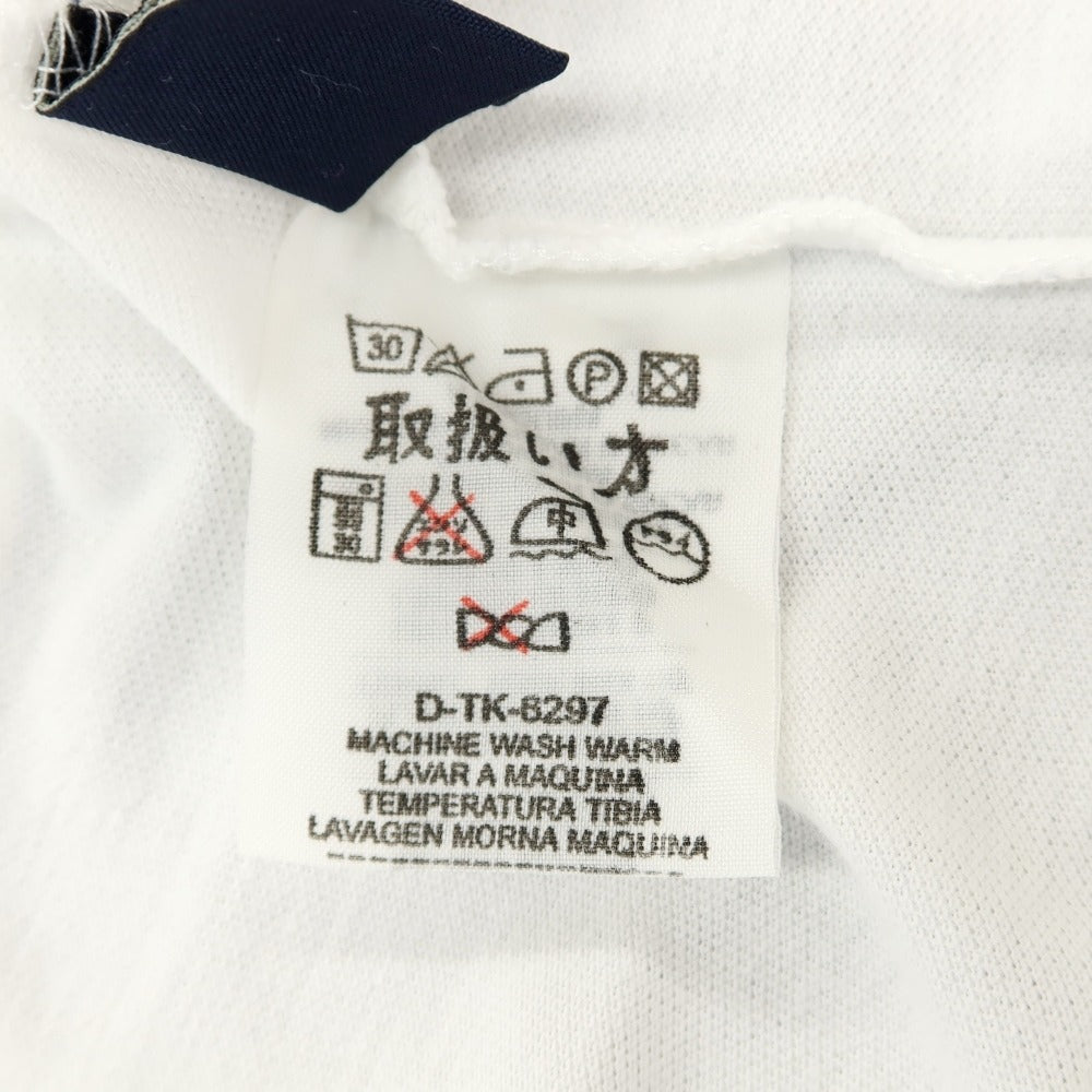 【中古】エルメネジルドゼニア Ermenegildo Zegna 鹿の子調コットン 半袖ポロシャツ ホワイト【サイズM】【 状態ランクC 】【 メンズ 】
