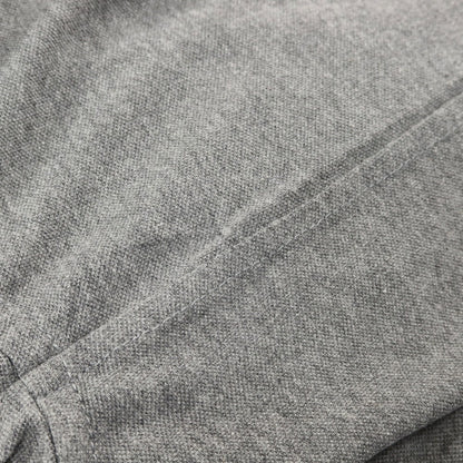 【中古】ジーゼニア Z Zegna 鹿の子調コットン ボタンダウンワンピースカラー 長袖ポロシャツ グレー【サイズM/50】【 状態ランクB 】【 メンズ 】
