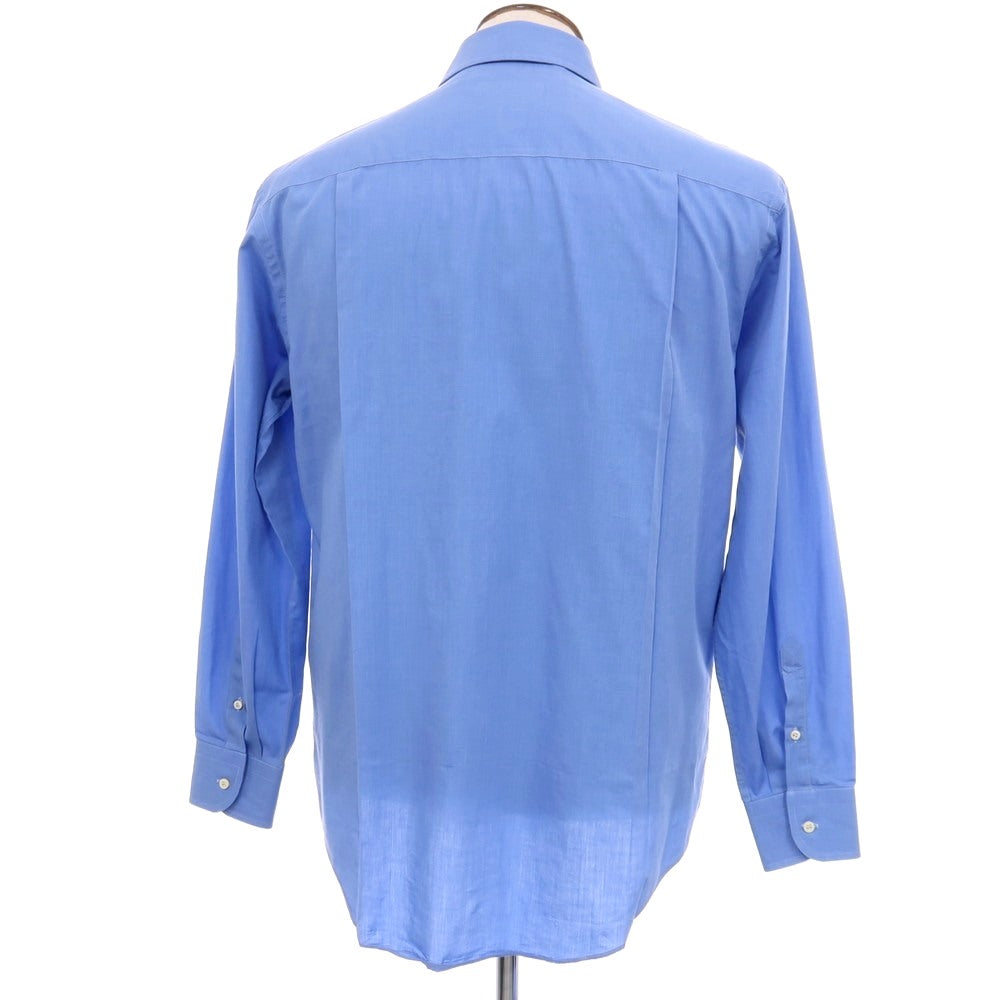 【中古】エルメネジルドゼニア Ermenegildo Zegna コットン レギュラーカラー ドレスシャツ ブルーxホワイト【サイズ41】【 状態ランクC 】【 メンズ 】