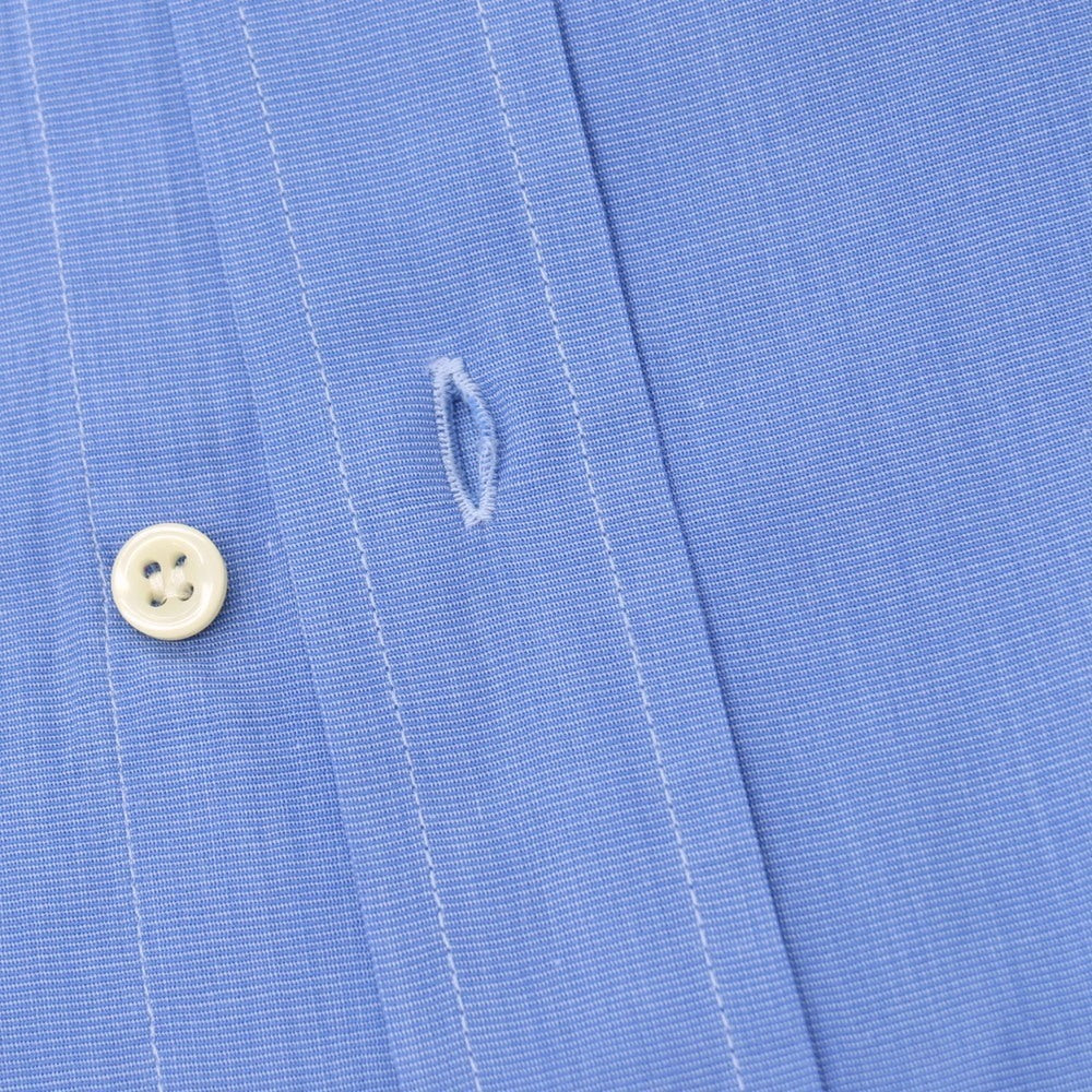 【中古】エルメネジルドゼニア Ermenegildo Zegna コットン レギュラーカラー ドレスシャツ ブルーxホワイト【サイズ41】【 状態ランクC 】【 メンズ 】