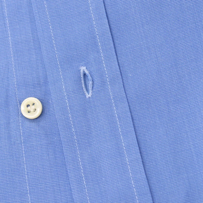 【中古】エルメネジルドゼニア Ermenegildo Zegna コットン レギュラーカラー ドレスシャツ ブルーxホワイト【サイズ41】【 状態ランクC 】【 メンズ 】