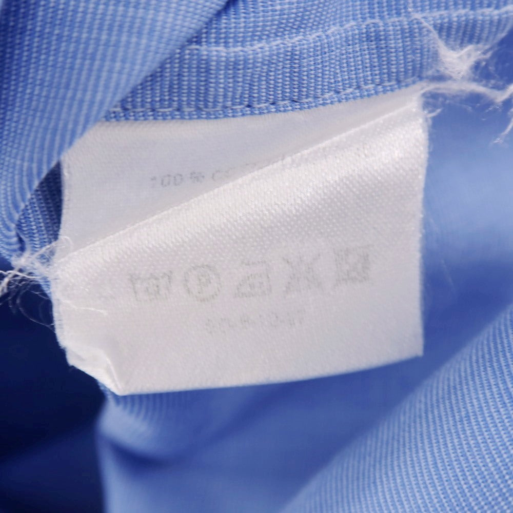 【中古】エルメネジルドゼニア Ermenegildo Zegna コットン レギュラーカラー ドレスシャツ ブルーxホワイト【サイズ41】【 状態ランクC 】【 メンズ 】