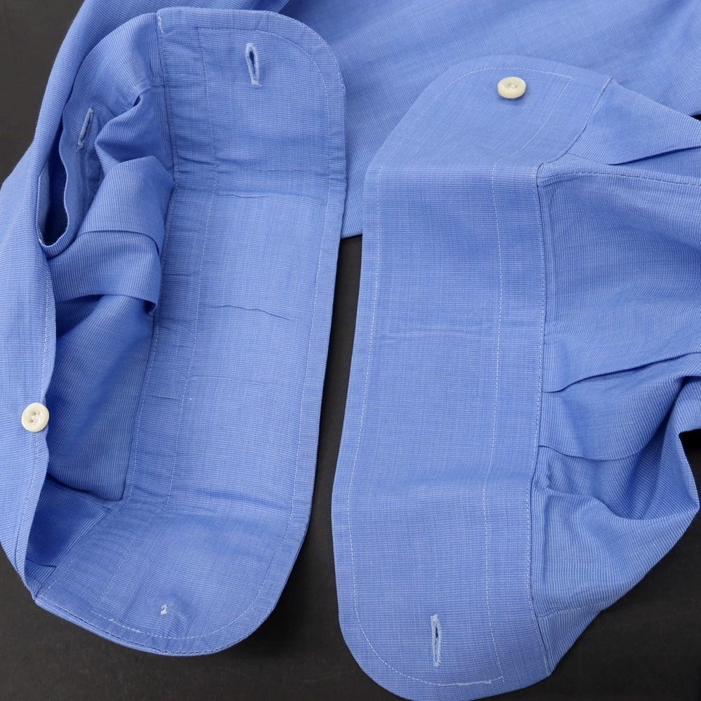 【中古】エルメネジルドゼニア Ermenegildo Zegna コットン レギュラーカラー ドレスシャツ ブルーxホワイト【サイズ41】【 状態ランクC 】【 メンズ 】