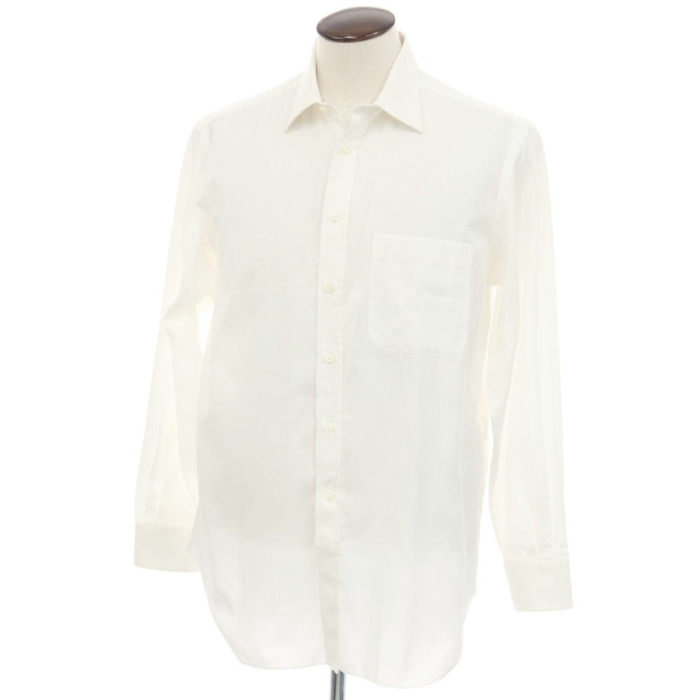 【中古】エルメネジルドゼニア Ermenegildo Zegna コットン レギュラーカラー ドレスシャツ ホワイト【サイズ41】【 状態ランクB 】【 メンズ 】