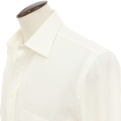 【中古】エルメネジルドゼニア Ermenegildo Zegna コットン レギュラーカラー ドレスシャツ ホワイト【サイズ41】【 状態ランクB 】【 メンズ 】