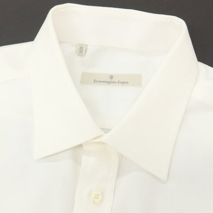 【中古】エルメネジルドゼニア Ermenegildo Zegna コットン レギュラーカラー ドレスシャツ ホワイト【サイズ41】【 状態ランクB 】【 メンズ 】