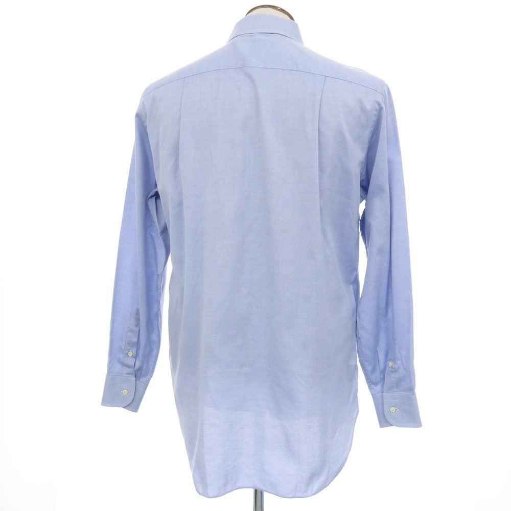 【中古】エルメネジルドゼニア Ermenegildo Zegna コットン ドゥエボットーニ レギュラーカラー ドレスシャツ ブルー【サイズ41】【 状態ランクC 】【 メンズ 】