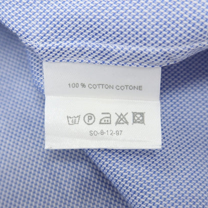 【中古】エルメネジルドゼニア Ermenegildo Zegna コットン ドゥエボットーニ レギュラーカラー ドレスシャツ ブルー【サイズ41】【 状態ランクC 】【 メンズ 】