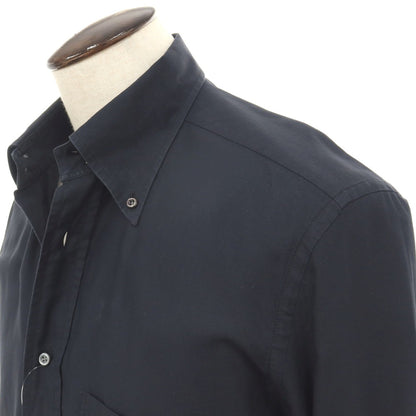 【中古】エルメネジルドゼニア Ermenegildo Zegna コットン ドゥエボットーニ ボタンダウン ドレスシャツ ダークネイビー【サイズ41】【 状態ランクC 】【 メンズ 】