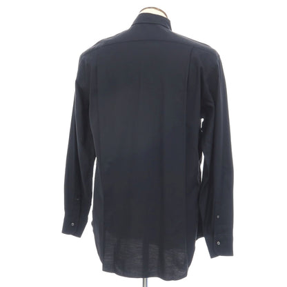 【中古】エルメネジルドゼニア Ermenegildo Zegna コットン ドゥエボットーニ ボタンダウン ドレスシャツ ダークネイビー【サイズ41】【 状態ランクC 】【 メンズ 】