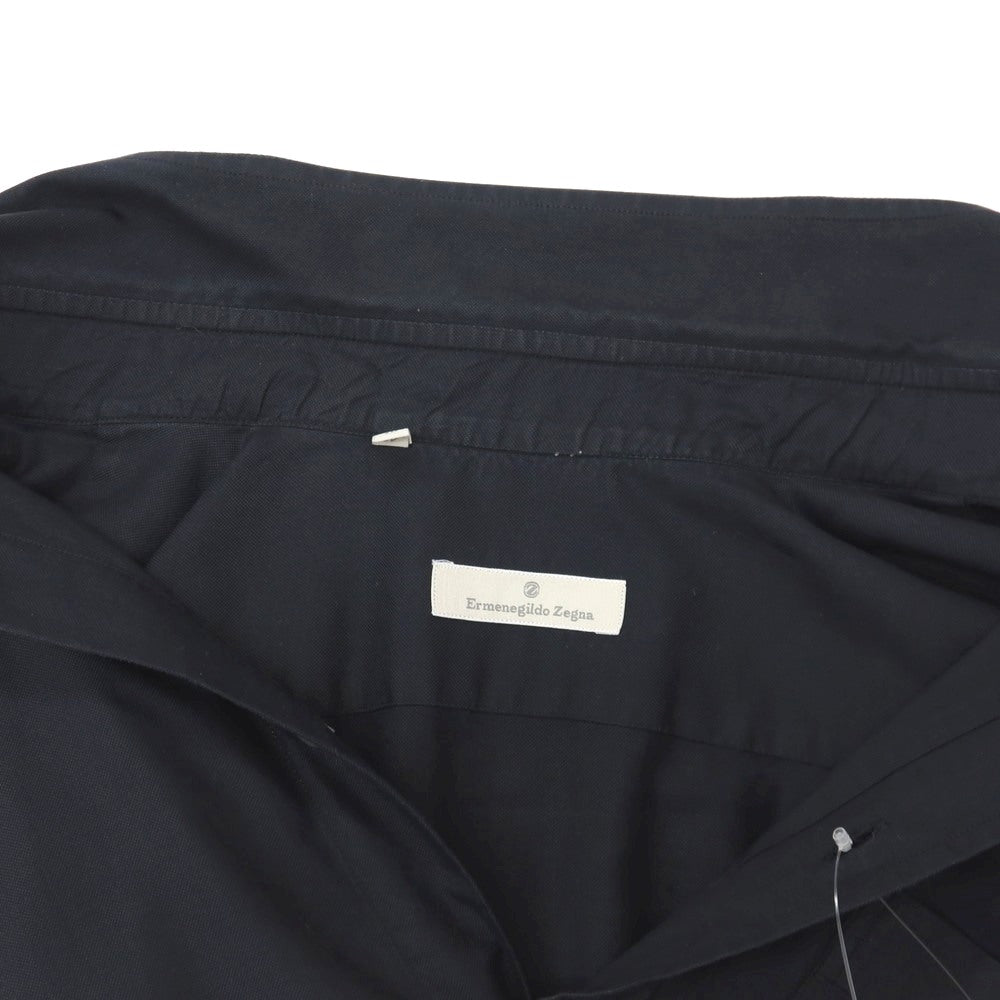 【中古】エルメネジルドゼニア Ermenegildo Zegna コットン ドゥエボットーニ ボタンダウン ドレスシャツ ダークネイビー【サイズ41】【 状態ランクC 】【 メンズ 】