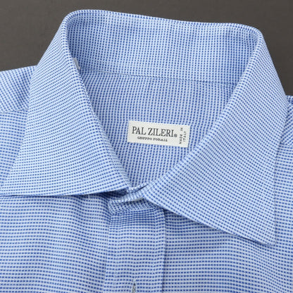 【中古】パルジレリ Pal Zileri コットン セミワイドカラー ドレスシャツ ブルー【サイズ41】【 状態ランクC 】【 メンズ 】