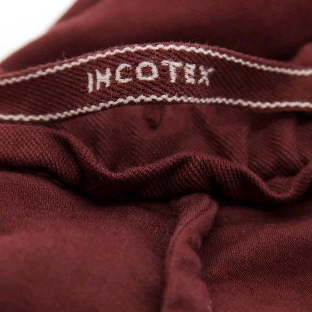 【中古】インコテックス INCOTEX ストレッチ コットン イージーパンツ バーガンディ【サイズ36】【 状態ランクC 】【 メンズ 】