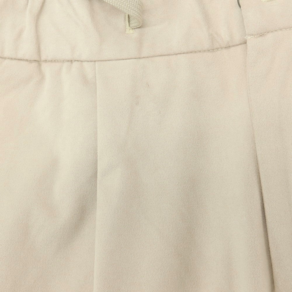 【中古】ヘルノ Herno Resort ポリエステルポリウレタン フェイク エコスエード テーパード イージーパンツ ライトベージュ【サイズM】【 状態ランクB 】【 メンズ 】