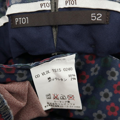 【中古】ピーティーゼロウーノ PT01 Double ストレッチ コットン カジュアルスラックスパンツ グレー系【サイズ52】【 状態ランクC 】【 メンズ 】