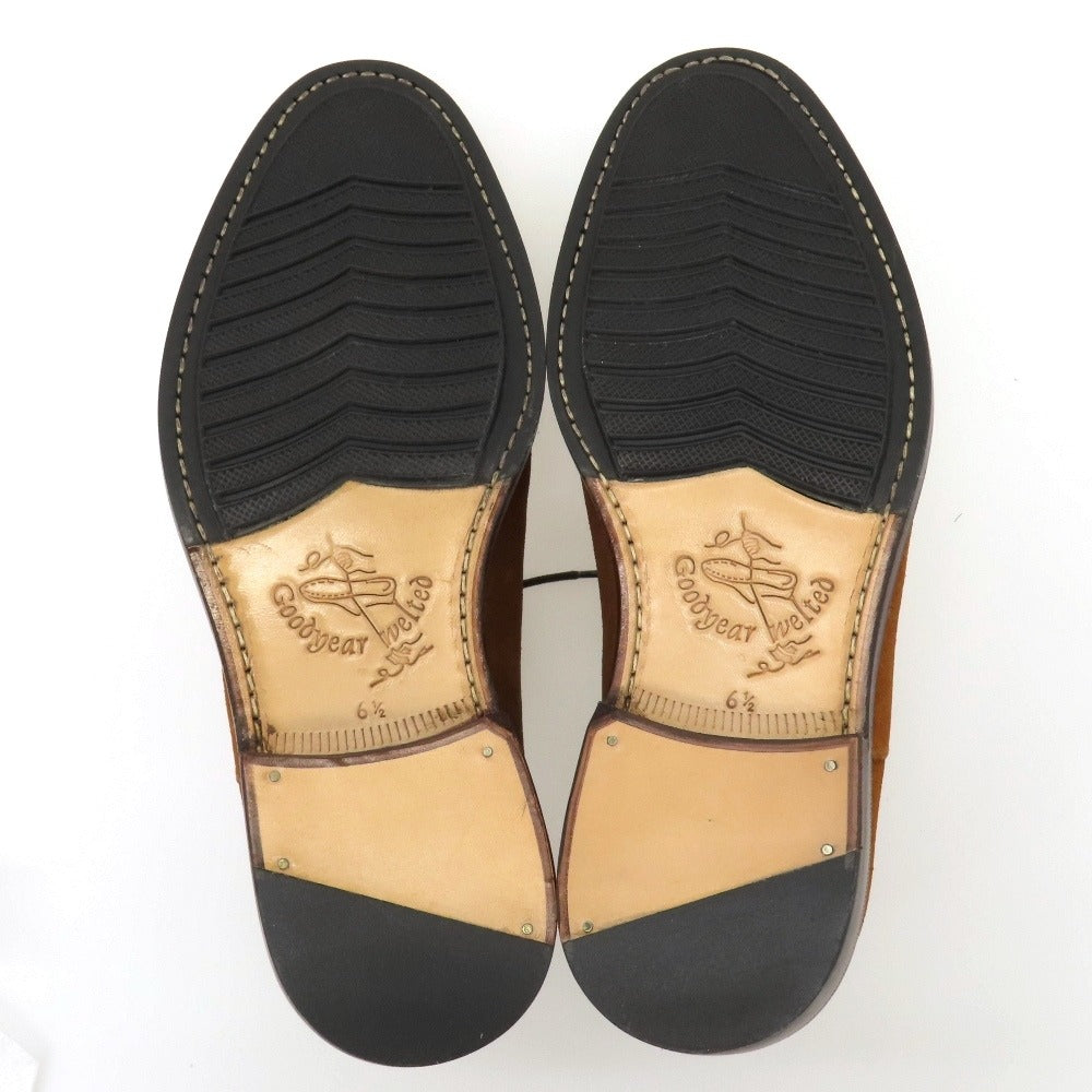 【中古】【未使用】ジャランスリウァヤ JALAN SRIWIJAYA スエード ドレスシューズ ブラウン【サイズ6 1/2】【 状態ランクS 】【 メンズ 】