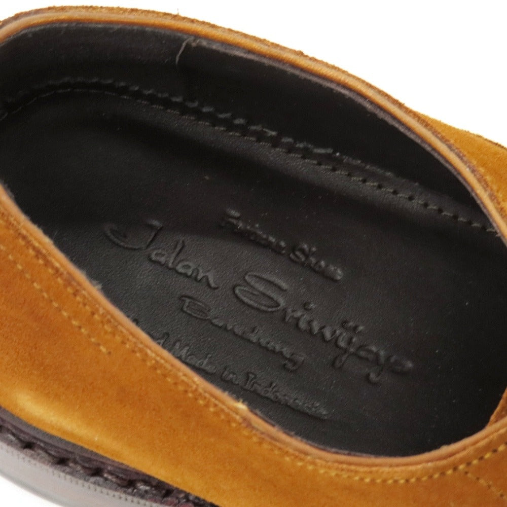 【中古】【未使用】ジャランスリウァヤ JALAN SRIWIJAYA スエード ドレスシューズ ブラウン【サイズ6 1/2】【 状態ランクS 】【 メンズ 】