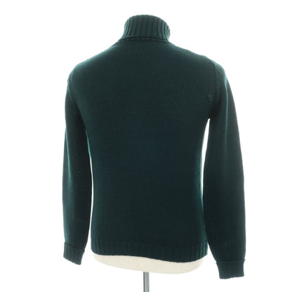 【中古】ロベルトコリーナ ROBERTO COLLINA ミドルゲージ ウール タートルネック プルオーバーニット ダークグリーン【サイズ44】【 状態ランクB 】【 メンズ 】