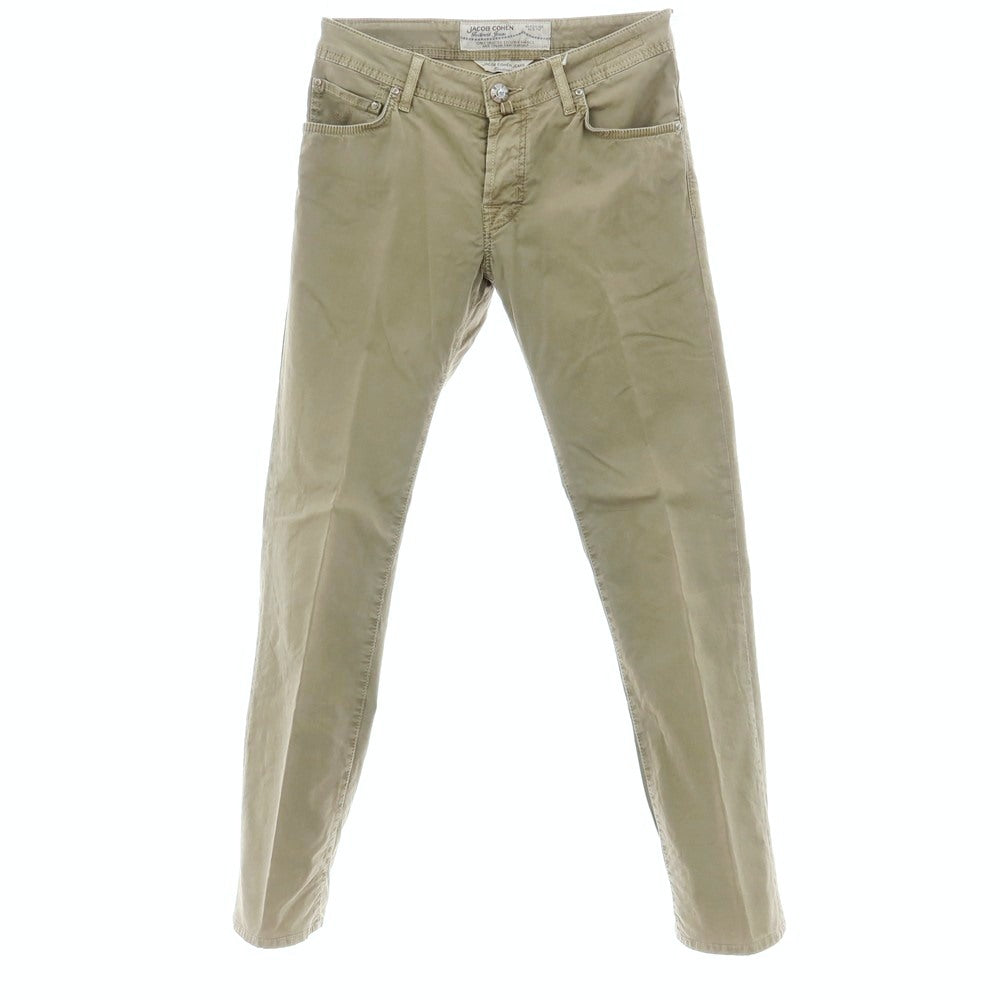 【中古】ヤコブコーエン JACOB COHEN PW622 ストレッチ コットン 5ポケットパンツ ライトオリーブ【サイズ31】【 状態ランクB 】【 メンズ 】