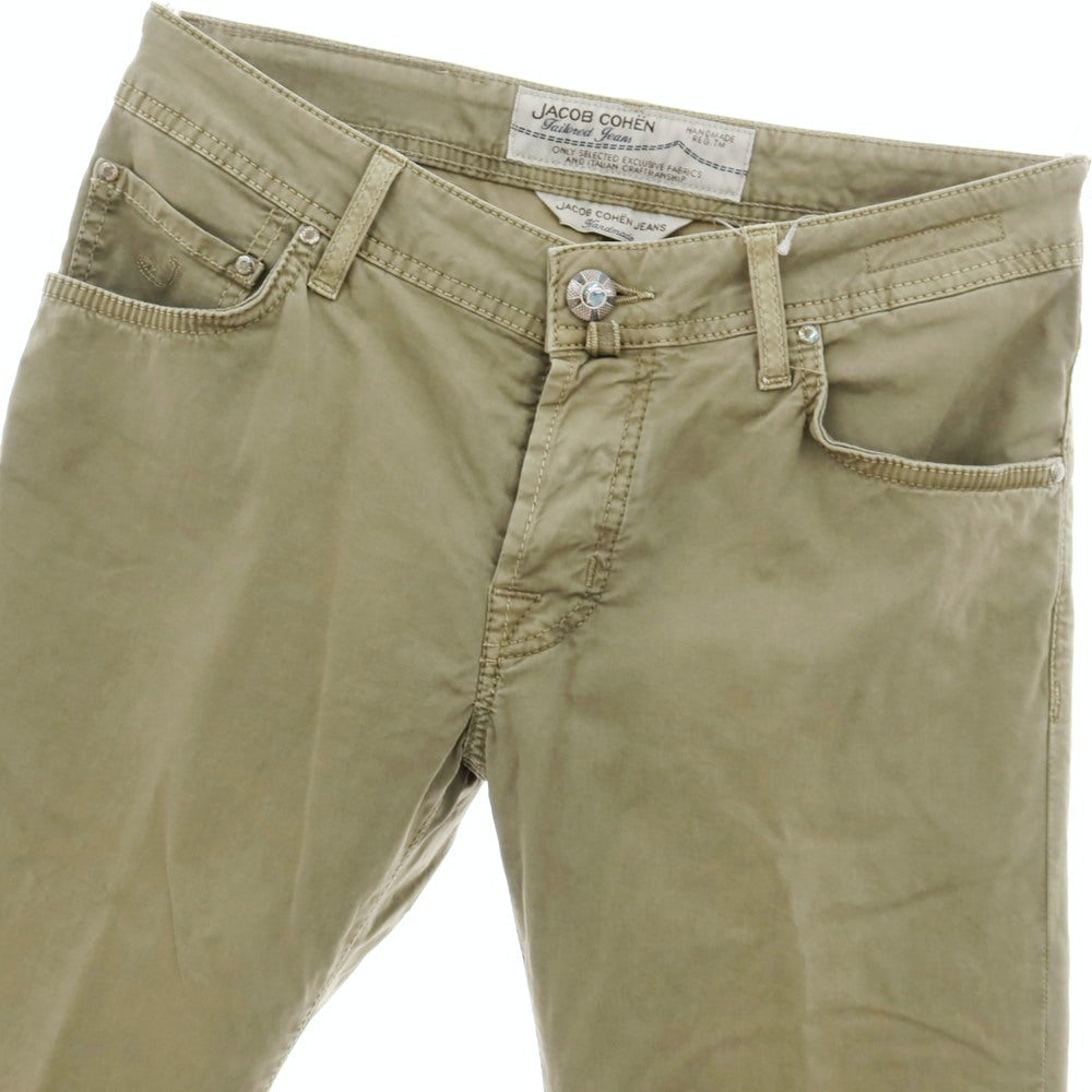 【中古】ヤコブコーエン JACOB COHEN PW622 ストレッチ コットン 5ポケットパンツ ライトオリーブ【サイズ31】【 状態ランクB 】【 メンズ 】