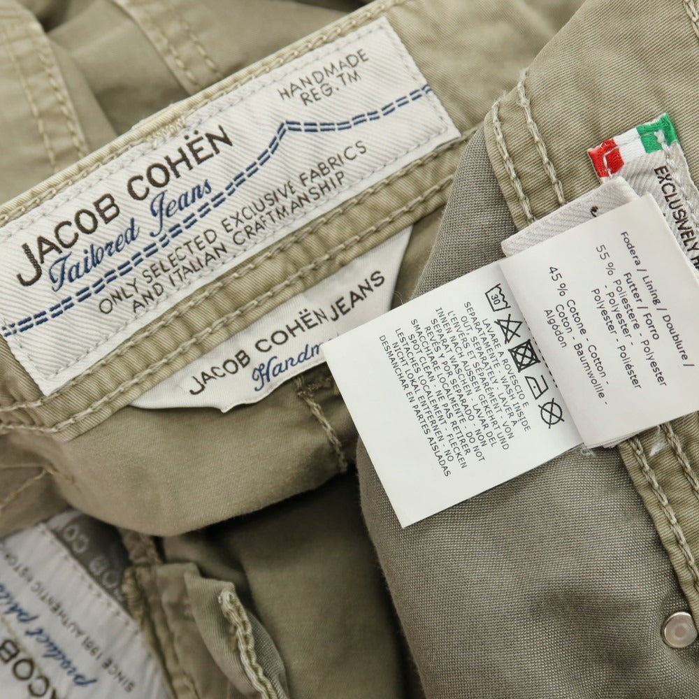 【中古】ヤコブコーエン JACOB COHEN PW622 ストレッチ コットン 5ポケットパンツ ライトオリーブ【サイズ31】【 状態ランクB 】【 メンズ 】