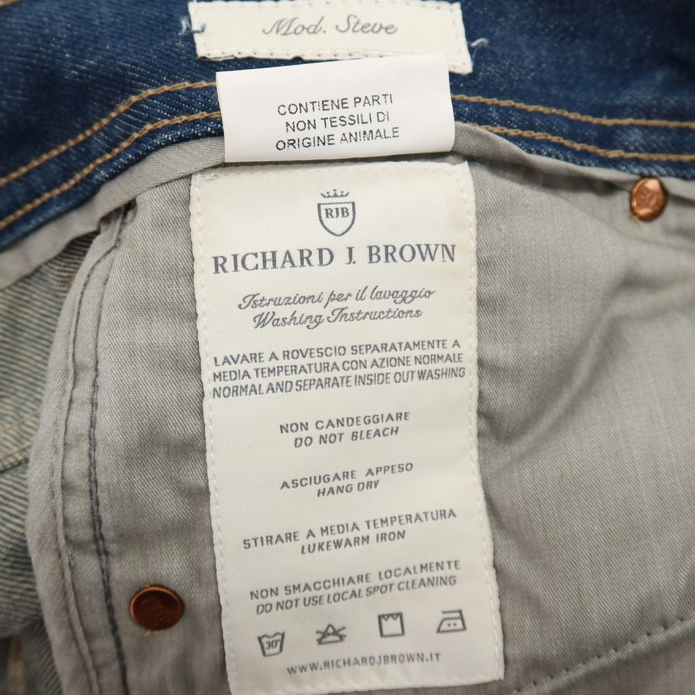 【中古】【未使用】リチャード ジェイ ブラウン RICHARD J BROWN Steve コットン デニムパンツ ジーンズ ブルー系【サイズ32】【 状態ランクS 】【 メンズ 】