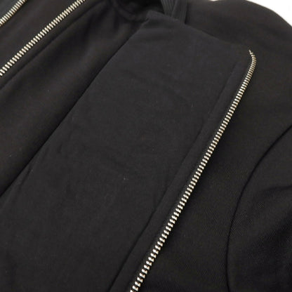 【中古】ジャストカヴァリ Just Cavalli ナイロンコットン エンボス加工ロゴ ジップアップ パーカー ブラック【サイズS】【 状態ランクB 】【 メンズ 】