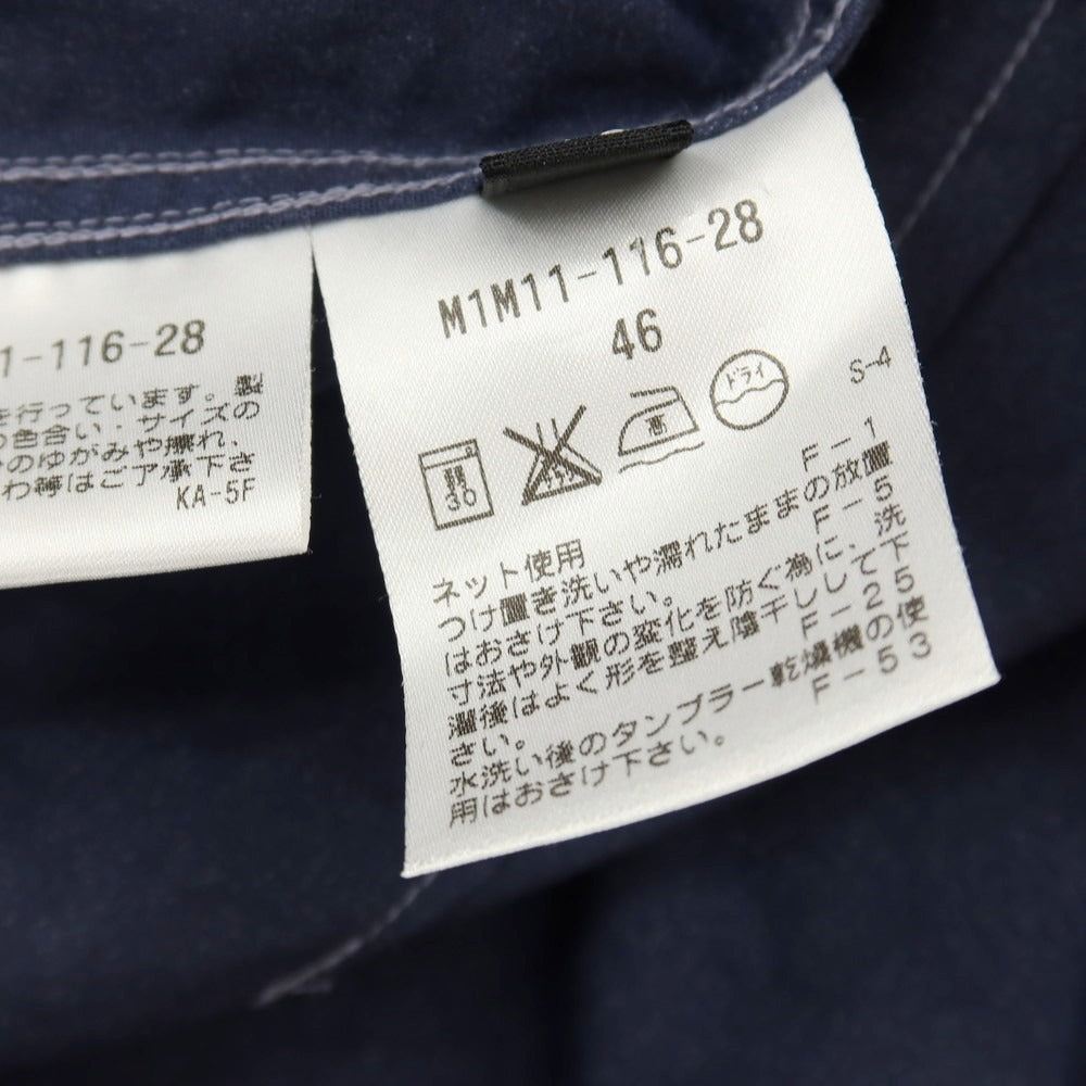 【中古】エポカウォモ EPOCA UOMO コットン ペイズリー プリント カジュアルシャツ ネイビー【サイズ46】【 状態ランクB 】【 メンズ 】