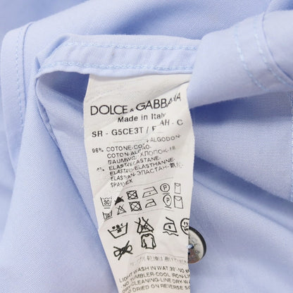 【中古】ドルチェアンドガッバーナ DOLCE&amp;GABBANA SICILIA ストレッチ コットン レギュラーカラー ドレスシャツ ブルー【サイズ39】【 状態ランクB 】【 メンズ 】