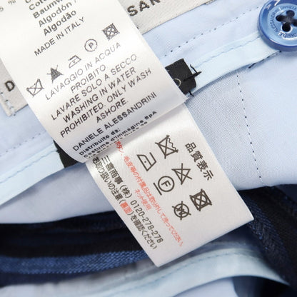 【中古】ダニエレアレッサンドリーニ DANIELE ALESSANDRINI ストライプ カジュアルスラックスパンツ ブルーxブラック×ネイビー【サイズ表記なし（M位）】【 状態ランクB 】【 メンズ 】