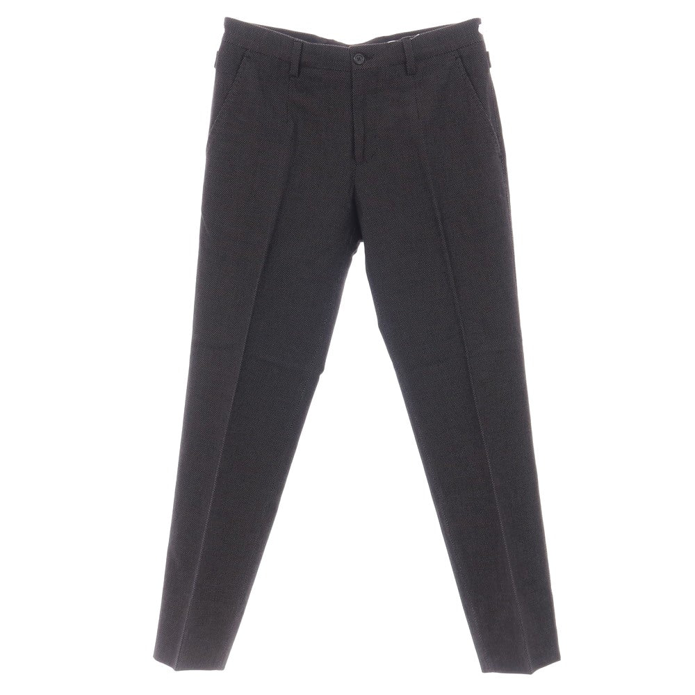 【中古】ドルチェアンドガッバーナ DOLCE&amp;GABBANA コットン ドット カジュアルスラックスパンツ ブラックxホワイト【サイズ44】【 状態ランクB 】【 メンズ 】