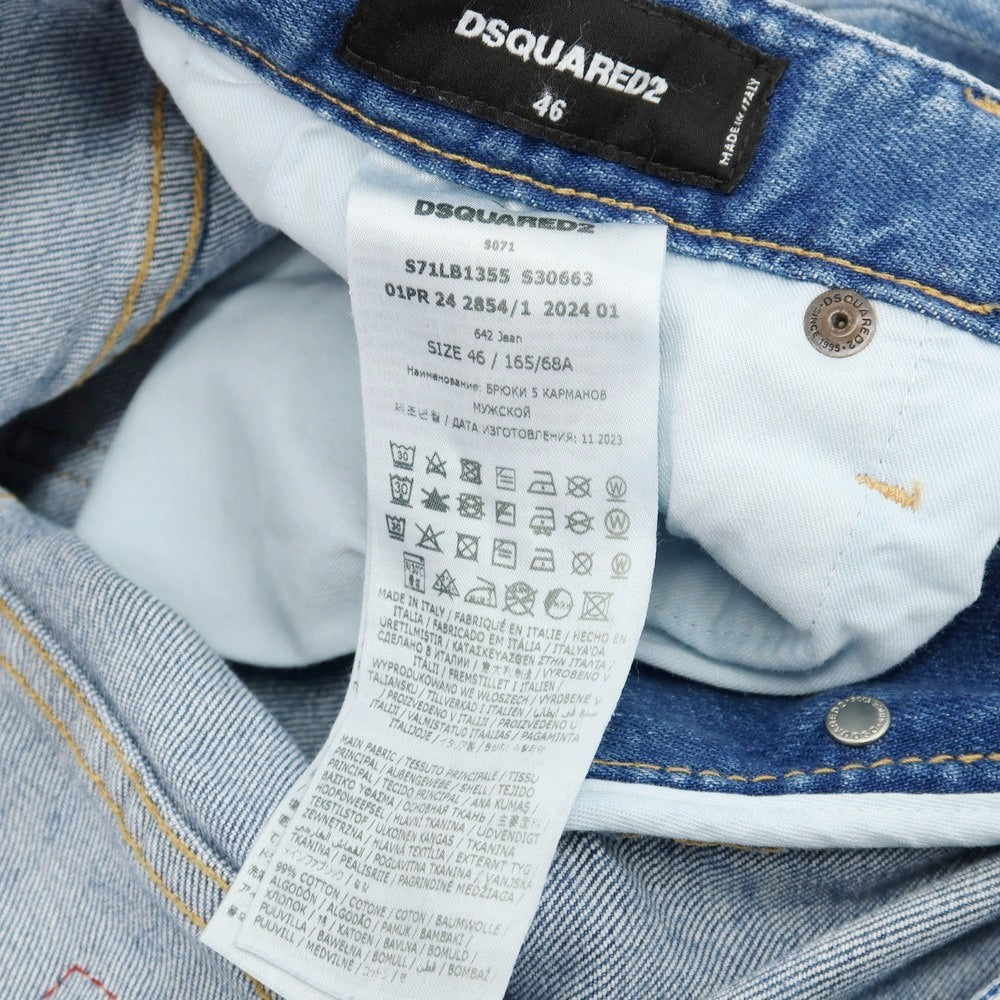 【中古】ディースクエアード DSQUARED2 ストレッチ コットン デニムパンツ ジーンズ ブルー【サイズ46】【 状態ランクB 】【 メンズ 】