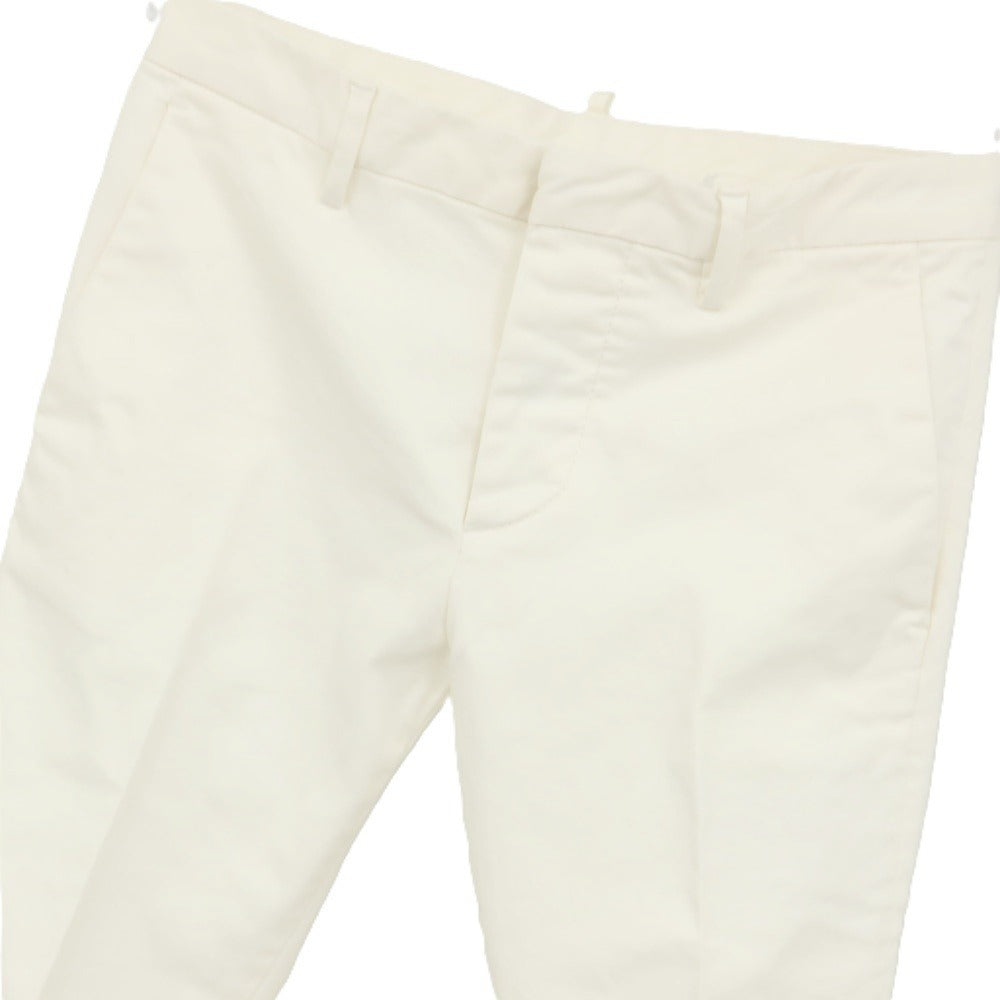 【中古】ディースクエアード DSQUARED2 ストレッチ ツイルコットン カジュアルスラックスパンツ ホワイト【サイズ42】【 状態ランクB 】【 メンズ 】