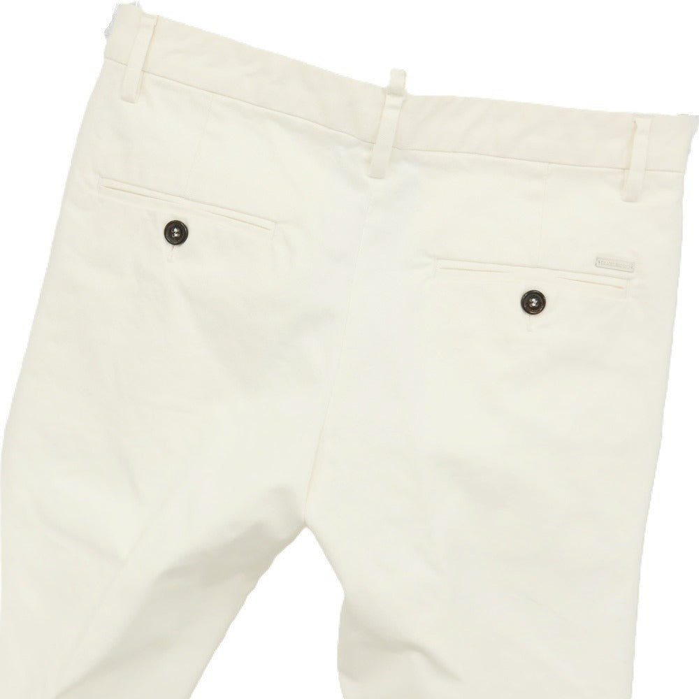 【中古】ディースクエアード DSQUARED2 ストレッチ ツイルコットン カジュアルスラックスパンツ ホワイト【サイズ42】【 状態ランクB 】【 メンズ 】