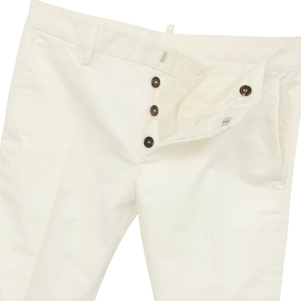 【中古】ディースクエアード DSQUARED2 ストレッチ ツイルコットン カジュアルスラックスパンツ ホワイト【サイズ42】【 状態ランクB 】【 メンズ 】