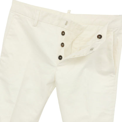 【中古】ディースクエアード DSQUARED2 ストレッチ ツイルコットン カジュアルスラックスパンツ ホワイト【サイズ42】【 状態ランクB 】【 メンズ 】