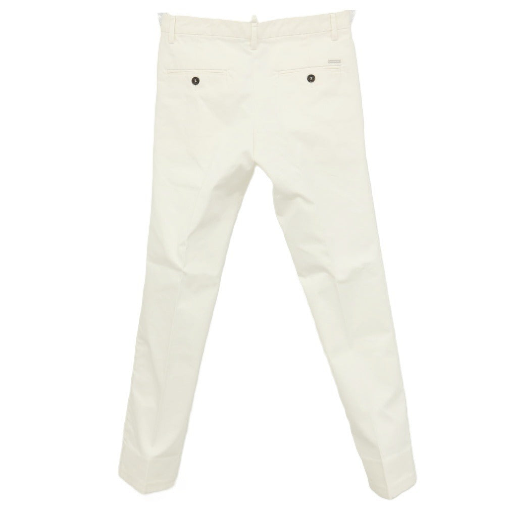 【中古】ディースクエアード DSQUARED2 ストレッチ ツイルコットン カジュアルスラックスパンツ ホワイト【サイズ42】【 状態ランクB 】【 メンズ 】