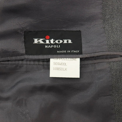 【中古】キートン Kiton ウールシルク 3B テーラードジャケット グレー【サイズ50】【 状態ランクD 】【 メンズ 】