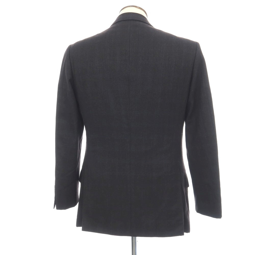 【中古】キートン Kiton SUPER150’S ウール チェック 3B テーラードジャケット チャコールグレーxブルー【サイズ50】【 状態ランクD 】【 メンズ 】