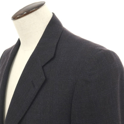 【中古】キートン Kiton SUPER150’S ウール チェック 3B テーラードジャケット チャコールグレーxブルー【サイズ50】【 状態ランクD 】【 メンズ 】
