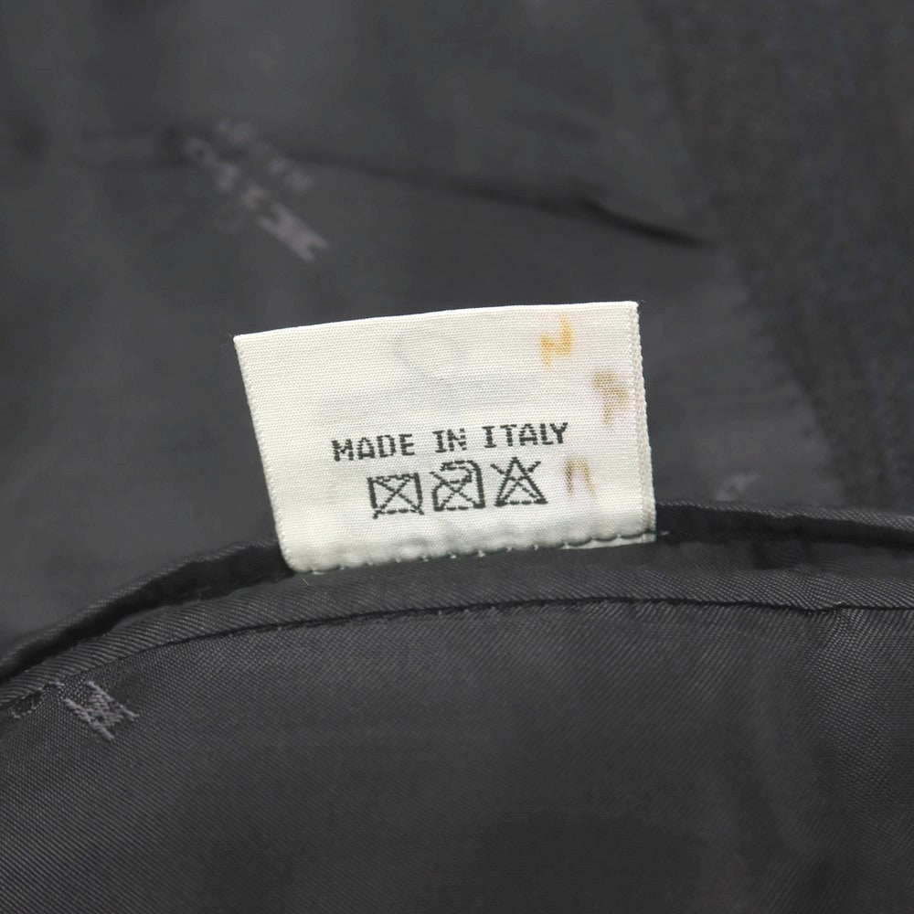 【中古】キートン Kiton SUPER150’S ウール チェック 3B テーラードジャケット チャコールグレーxブルー【サイズ50】【 状態ランクD 】【 メンズ 】