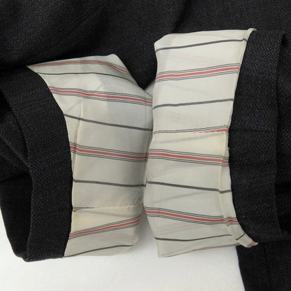 【中古】キートン Kiton SUPER150’S ウール チェック 3B テーラードジャケット チャコールグレーxブルー【サイズ50】【 状態ランクD 】【 メンズ 】