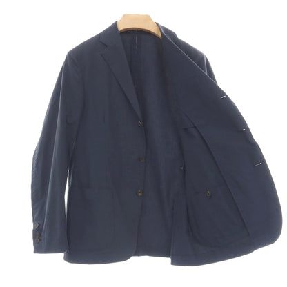 【中古】ラルディーニ LARDINI easy wear コットンポリウレタン 3つボタンスーツ セットアップ ネイビー【サイズ46 REG】【 状態ランクD 】【 メンズ 】