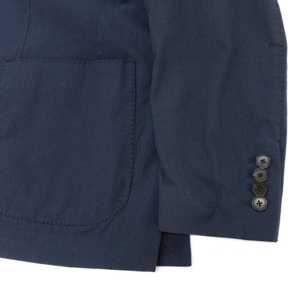 【中古】ラルディーニ LARDINI easy wear コットンポリウレタン 3つボタンスーツ セットアップ ネイビー【サイズ46 REG】【 状態ランクD 】【 メンズ 】