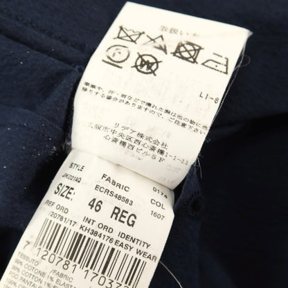 【中古】ラルディーニ LARDINI easy wear コットンポリウレタン 3つボタンスーツ セットアップ ネイビー【サイズ46 REG】【 状態ランクD 】【 メンズ 】