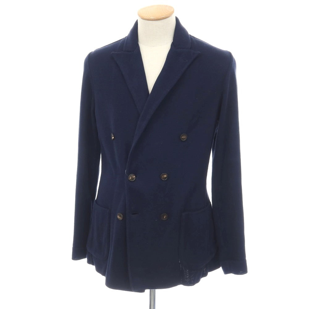 【中古】ラルディーニ LARDINI コットン ダブル6B ニットジャケット ネイビー【サイズS】【 状態ランクC 】【 メンズ 】