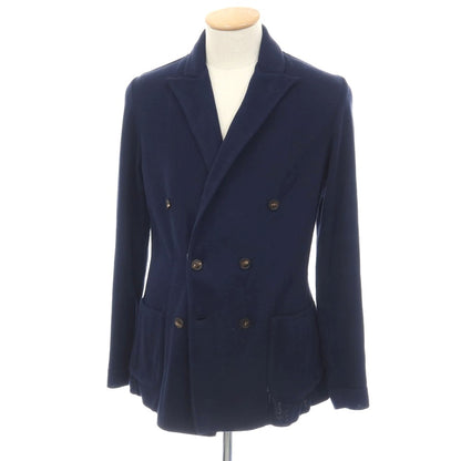 【中古】ラルディーニ LARDINI コットン ダブル6B ニットジャケット ネイビー【サイズS】【 状態ランクC 】【 メンズ 】